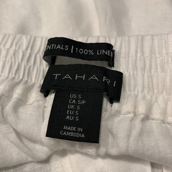 Tahari Women's Shorts 100% Linen Bermuda White Office Beach Summer Vacation S - Picture 6 of 8
